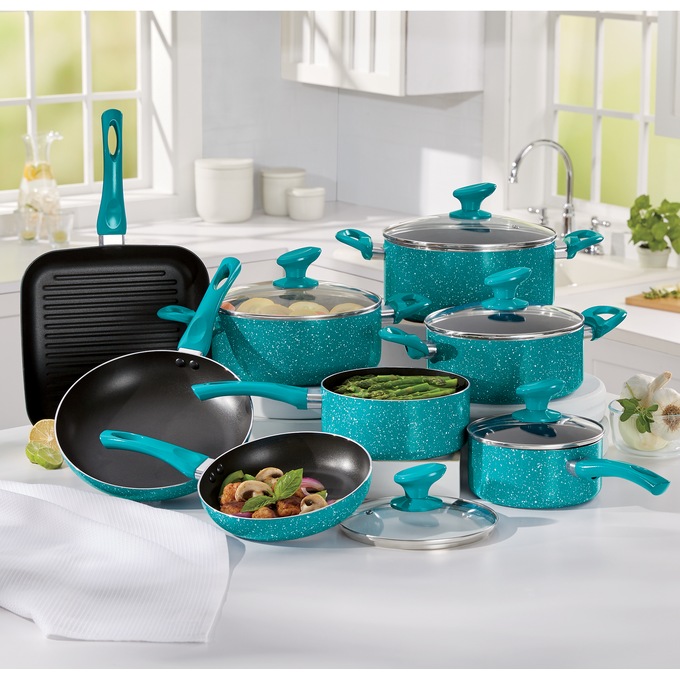 13-Piece Granite Aluminum Cookware Set, , large
