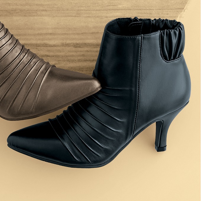 Classique Ruched-Front Bootie, , large