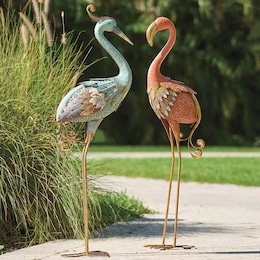 Metal Statement Bird Sculpture, , large
