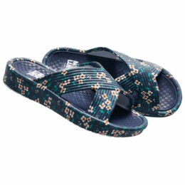 Lukees Spa Day Slide by Muk Luks with Tropical Print, , large