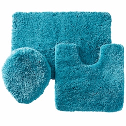 Color Connection 3-Piece Shag Bath Mat Set, , large