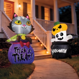 Set of 2 Halloween Inflatables, , large