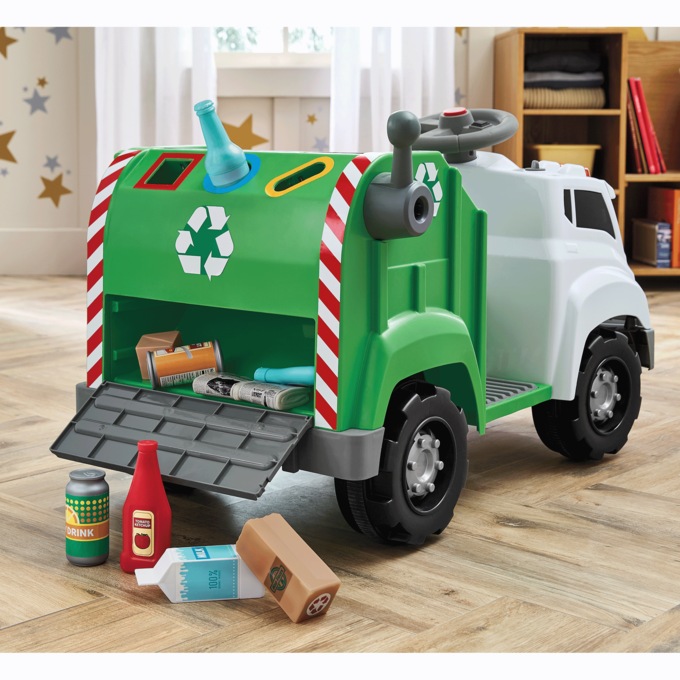 Interactive Ride-On Recycling Truck with Shape Sorter, , large