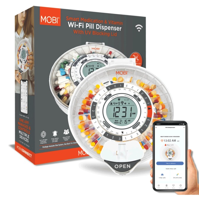 28-Day Mobi Smart Pill Dispenser, , large