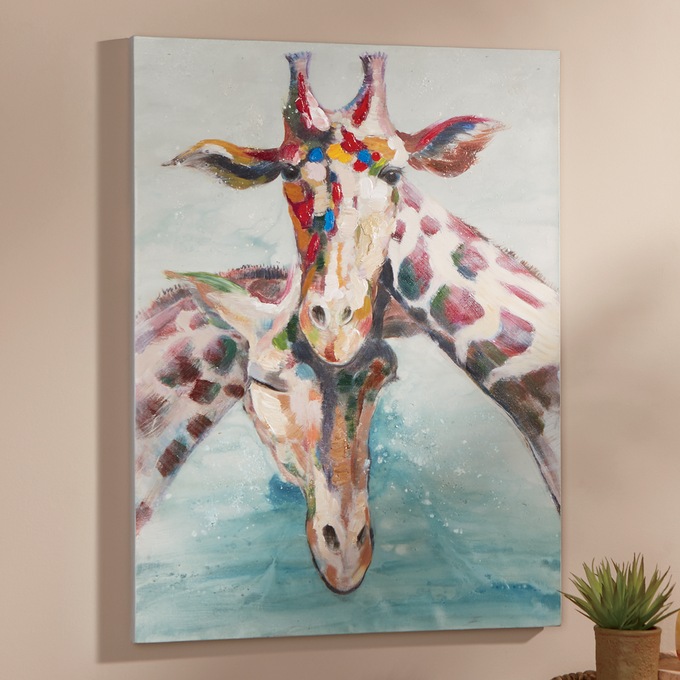 Giraffe Friend Oil Painting Seventh Avenue