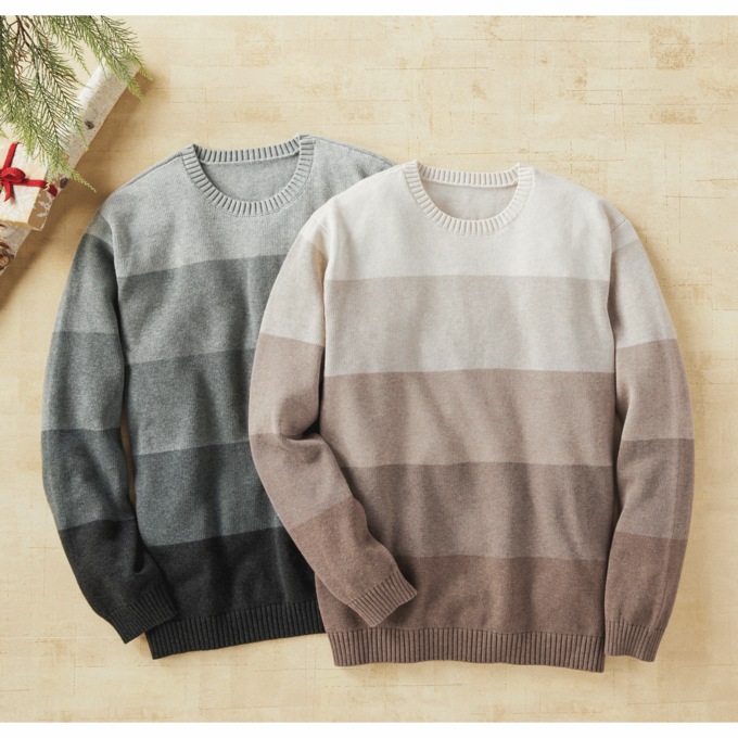 Ombré Crewneck Sweater, , large