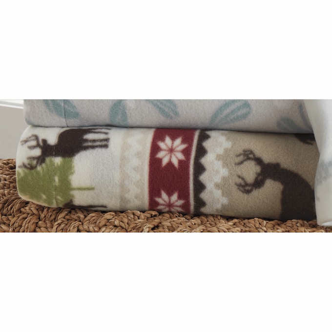 Printed Fleece Sheet Set, , large