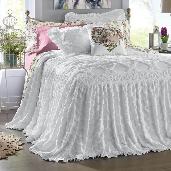 Angelica Ruffle Chenille Bedspread Seventh Avenue
