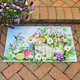 Bunny Basket Mat - 18&quot; X 30&quot;, , large