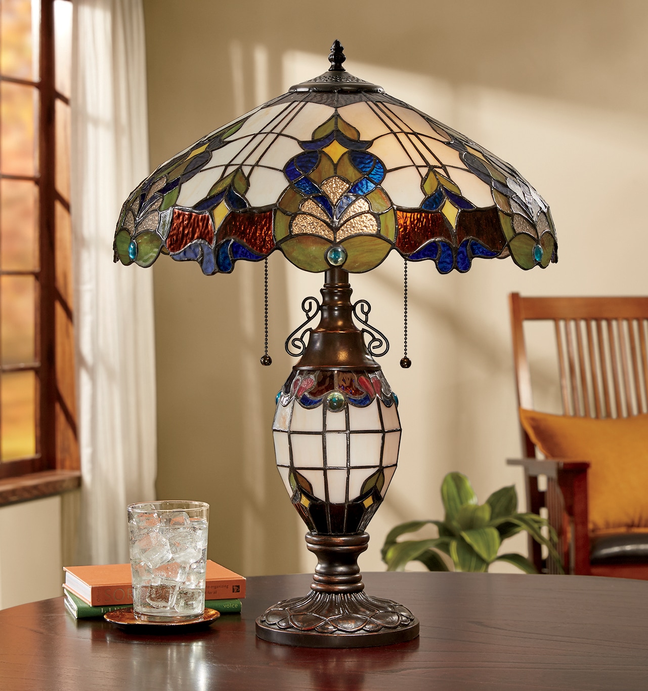 colored glass table lamps