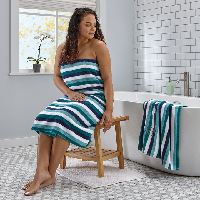 Set of 2 Serene Bath Sheets, , large