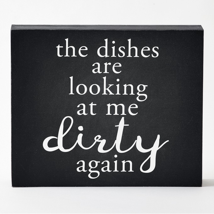 Dirty Dishes Word Sign, , large