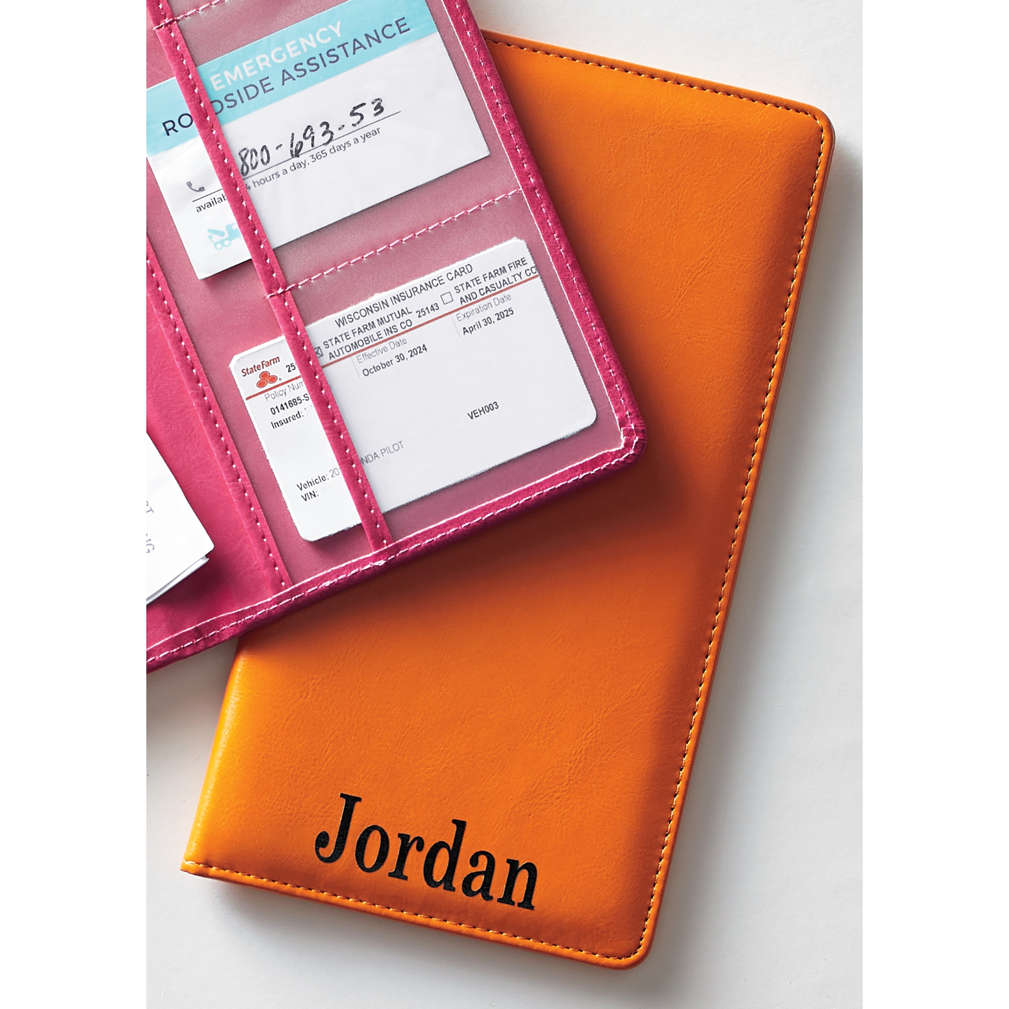 Never Lost Travel Document Keeper, Orange, large