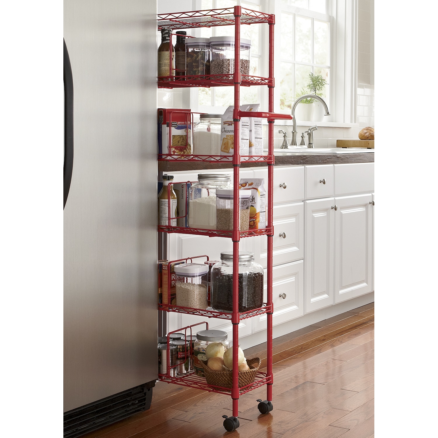 Metal Thin Rolling Pantry | Seventh Avenue