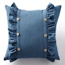 Faux-Denim Accent Pillow, Blue, large