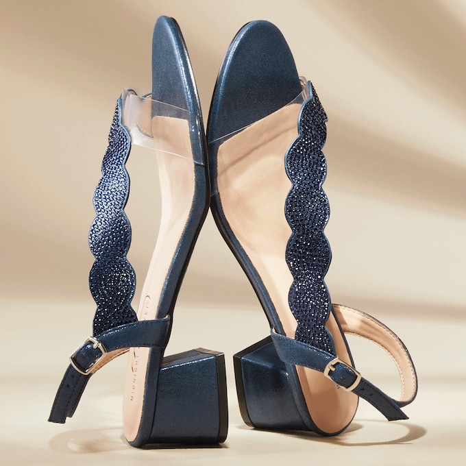 Midnight Velvet Braided Cross Strap Sandal, , large