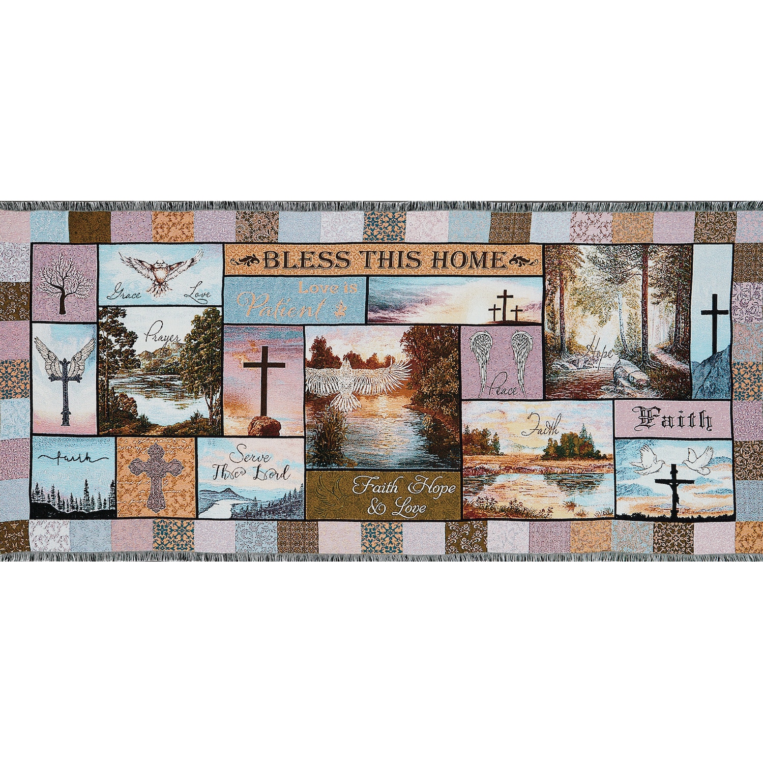 Faith Tapestry Furniture Throw Seventh Avenue