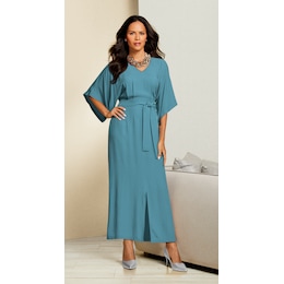 Dawn Kimono Dress, Aqua, large