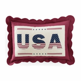 USA Scalloped-Edge Accent Pillow, , large