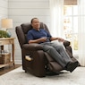 Raleigh Powered Lift Recliner with Heat & Massage, Brown, large