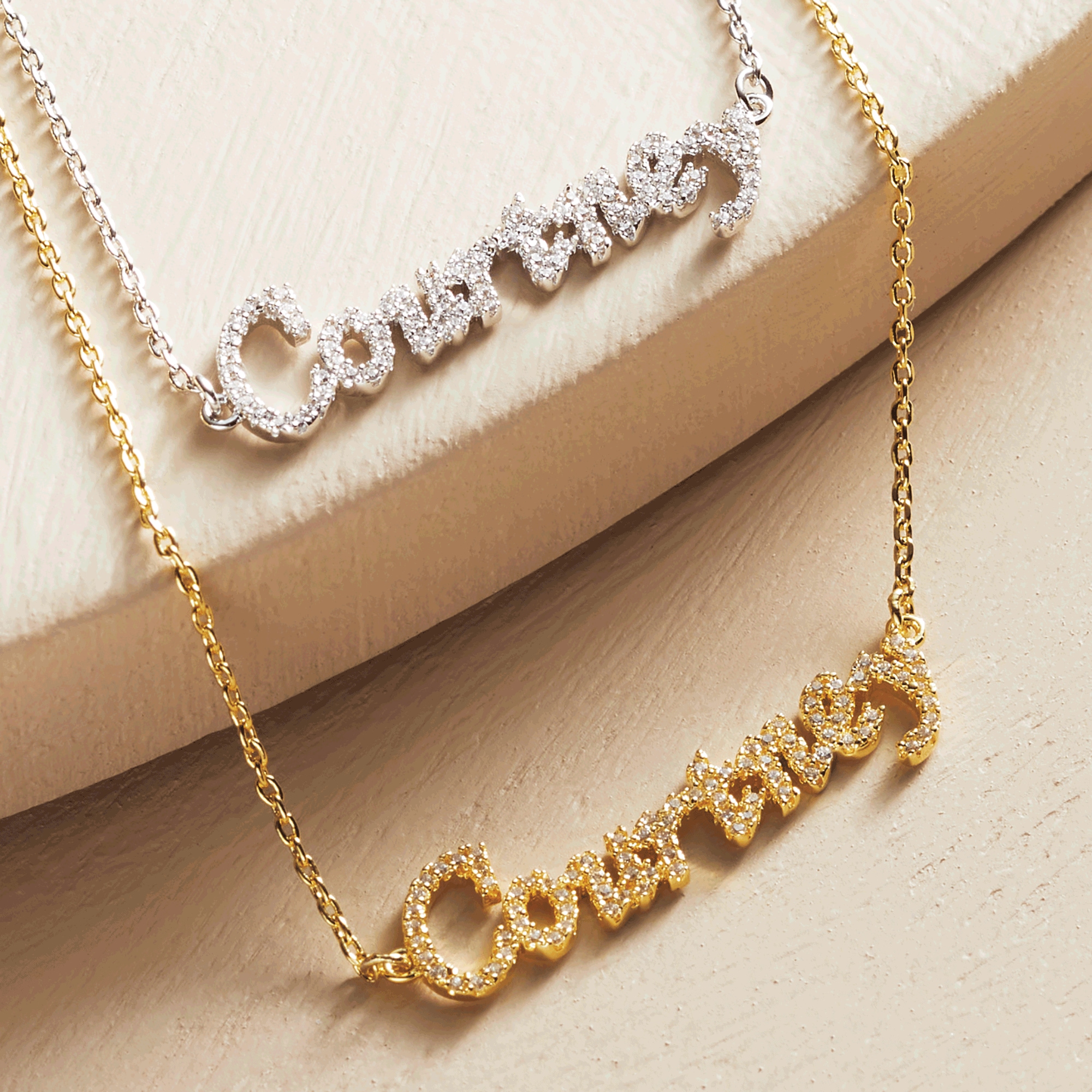 Cubic Zirconia Name Pendant, , large