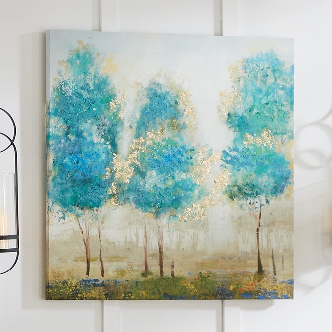 Teal Trees Canvas, , large