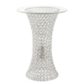 Crystal Beaded Lit Accent Table with Glass Top, , large