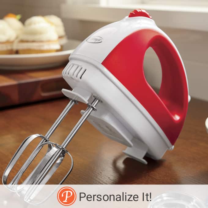 Ginny's Brand 5-Speed Hand Mixer with Storage Case for Cord and Attachments, , large