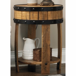 Barrel End Table, , large