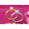 14K Gold Lab-Created Diamond Round Solitaire Ring, , large