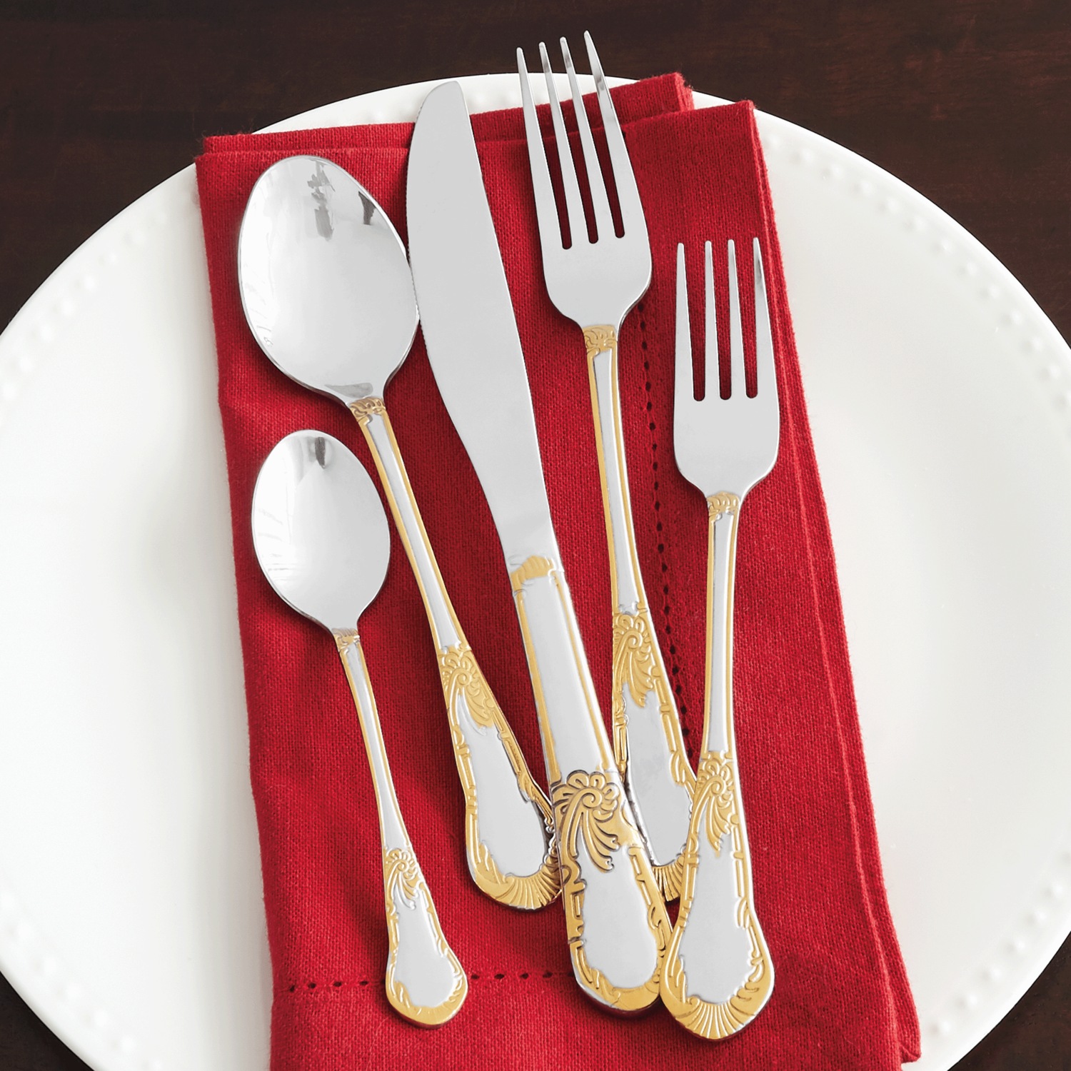 77-Piece Isabella Flatware Set with Case | Seventh Avenue