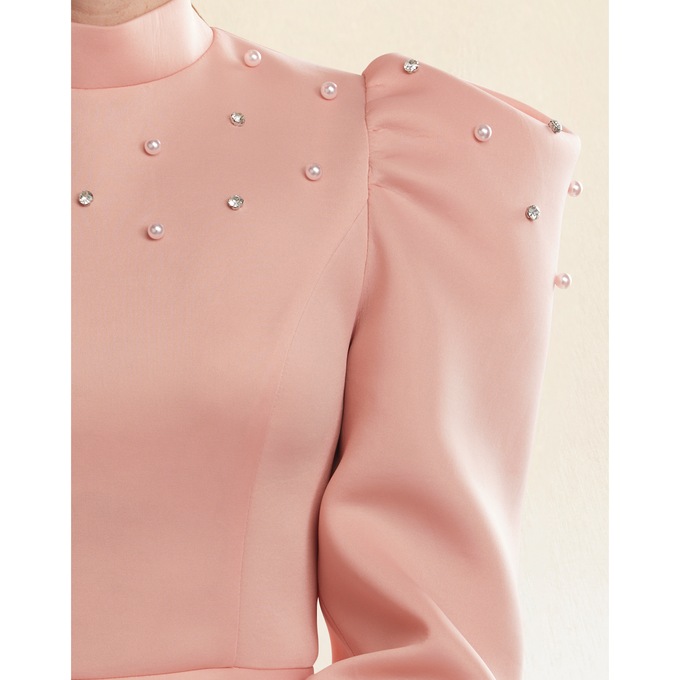 Rosaline Pearl Peplum Dress, , large