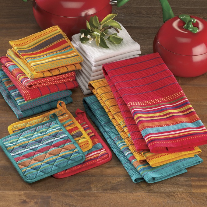 20 Piece Salsa Kitchen  Towel  Set  Seventh Avenue