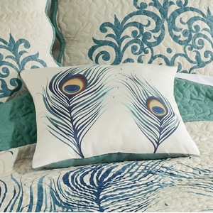 Peacock Script Accent Pillow, , large