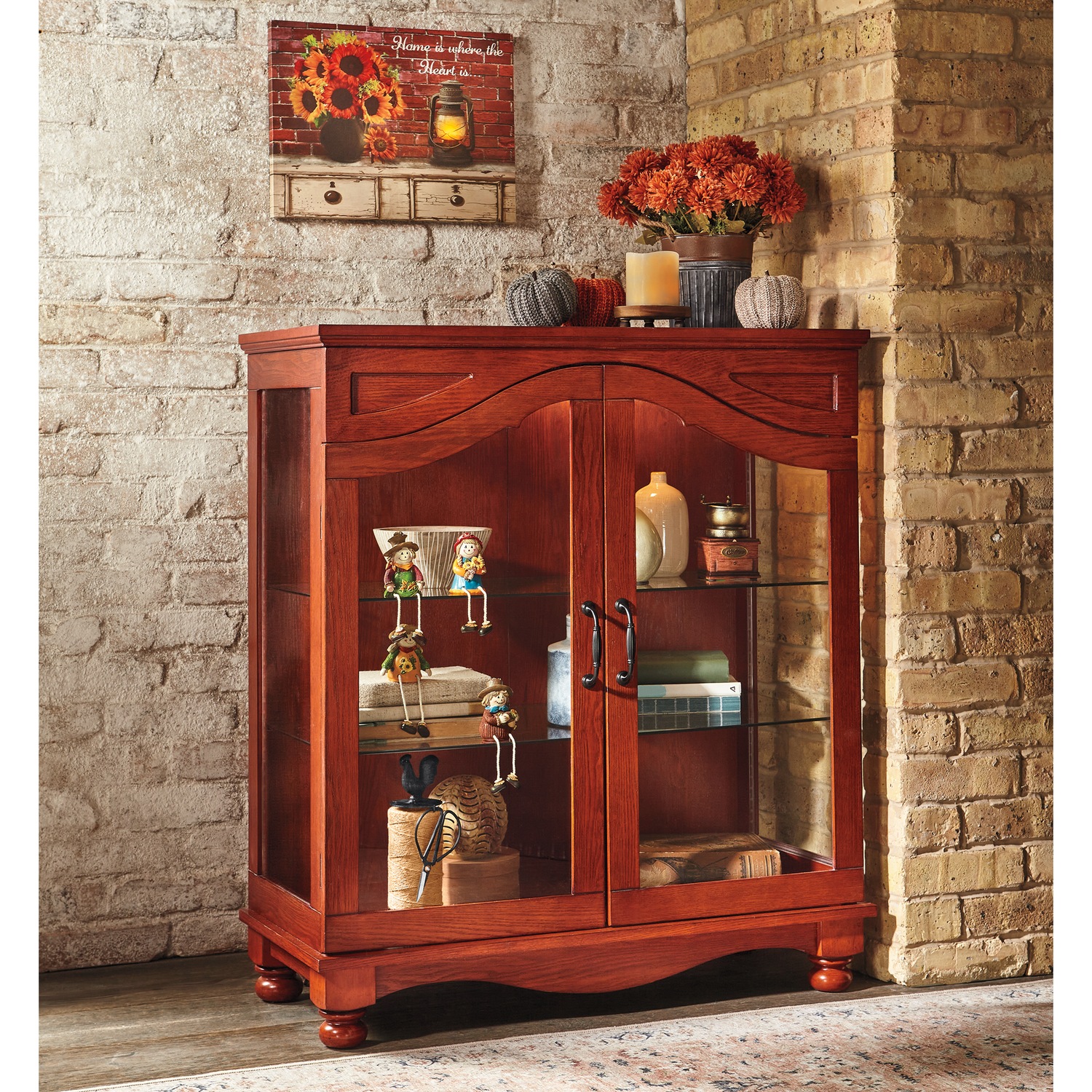 Country Arched Curio Seventh Avenue
