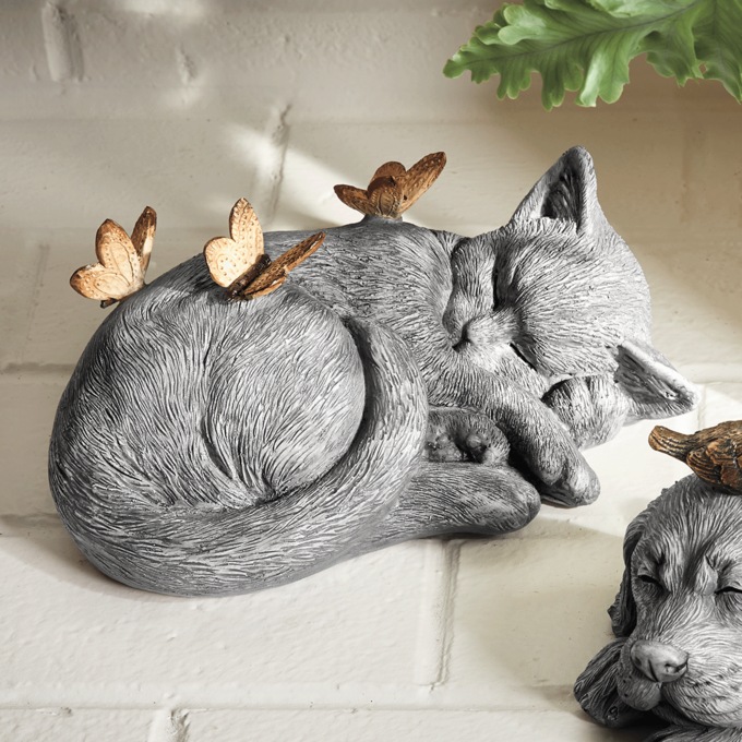 Sleeping Pet Figurine, , large