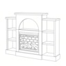 Cozette Fireplace Mantel with Built-In Bookshelves, , large