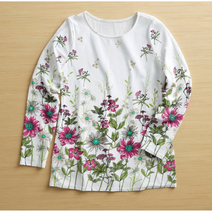 Wildflower Knit Tee, , large