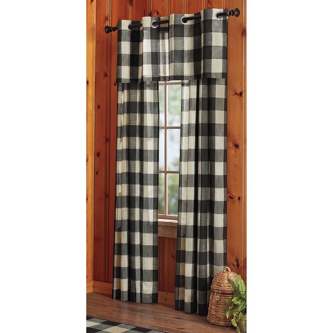 Buffalo Check Window Panel, Black, large