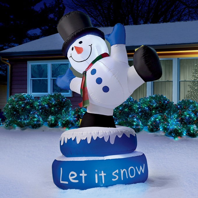 Inflatable Snowman, , large