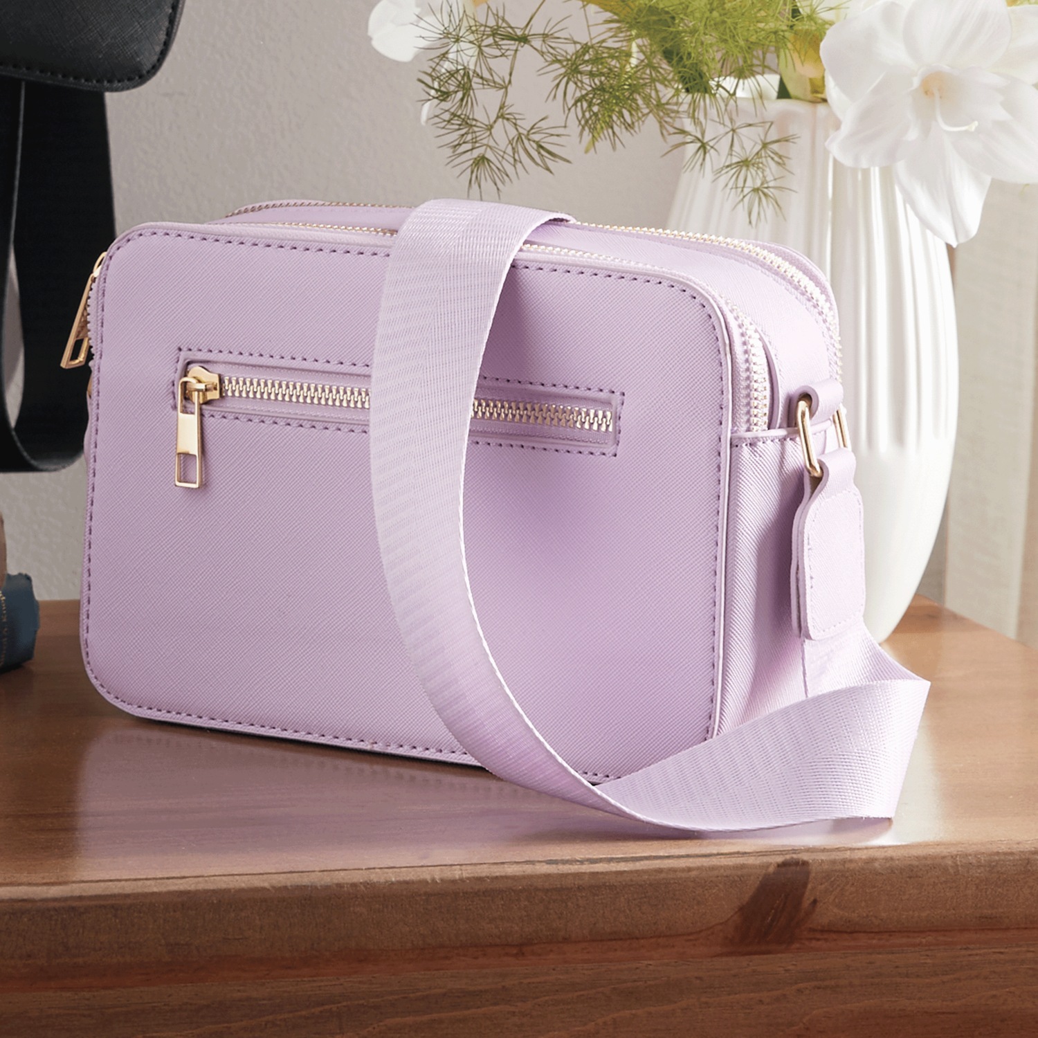 Square Crossbody with Zip Closures | Seventh Avenue