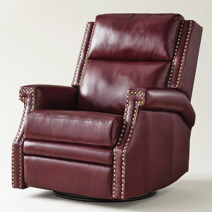 Nailhead Swivel Rocker Recliner, , large
