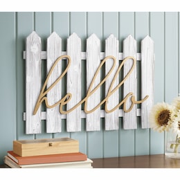 Hello Fence Sign, , large