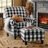 Buffalo Check Armchair and Ottoman, , large