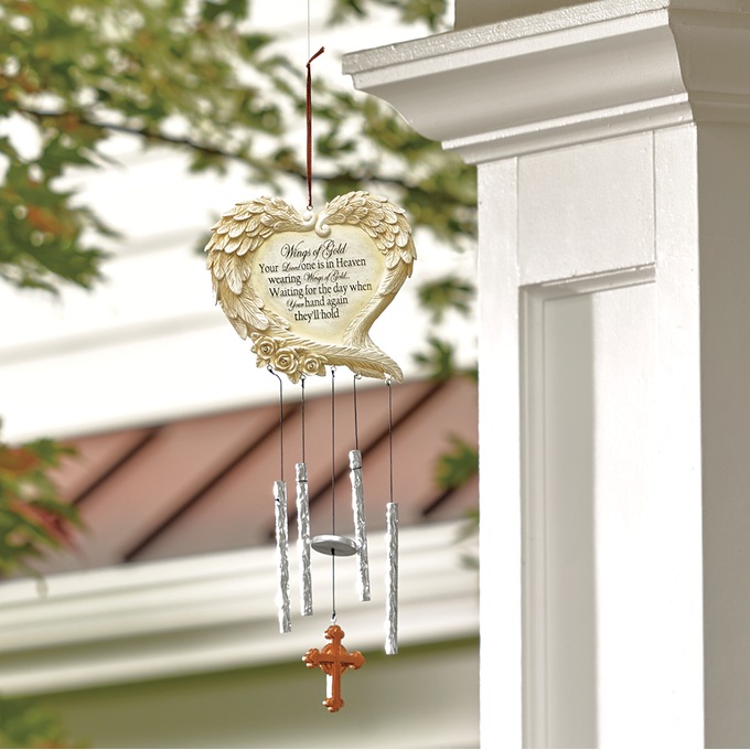 Angel Wings Memorial Wind Chime, , large