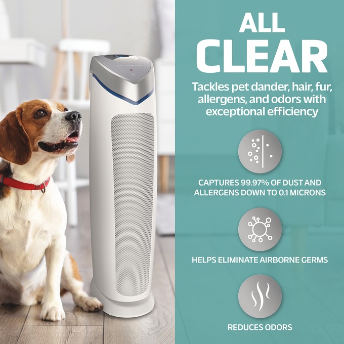 GermGuardian AC5250WPT Air Purifier with Pet Pure Filter & UV-C, White, large