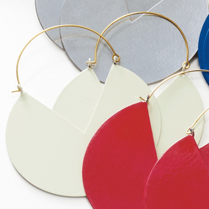 Color Fan Earrings, , large