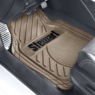 Set of 2 Personalized Rubber Car Floor Mats with Carpet Insets, Beige, large