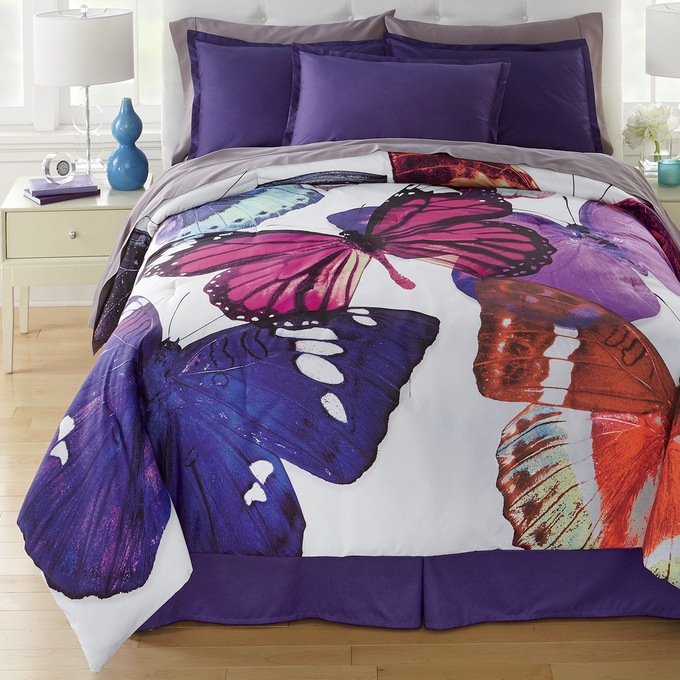 Colorful Butterfly Comforter Set Seventh Avenue