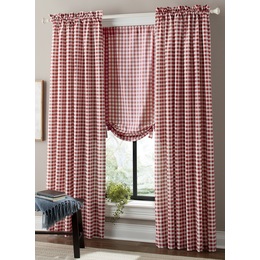 Gingham Check Panel, Red, large
